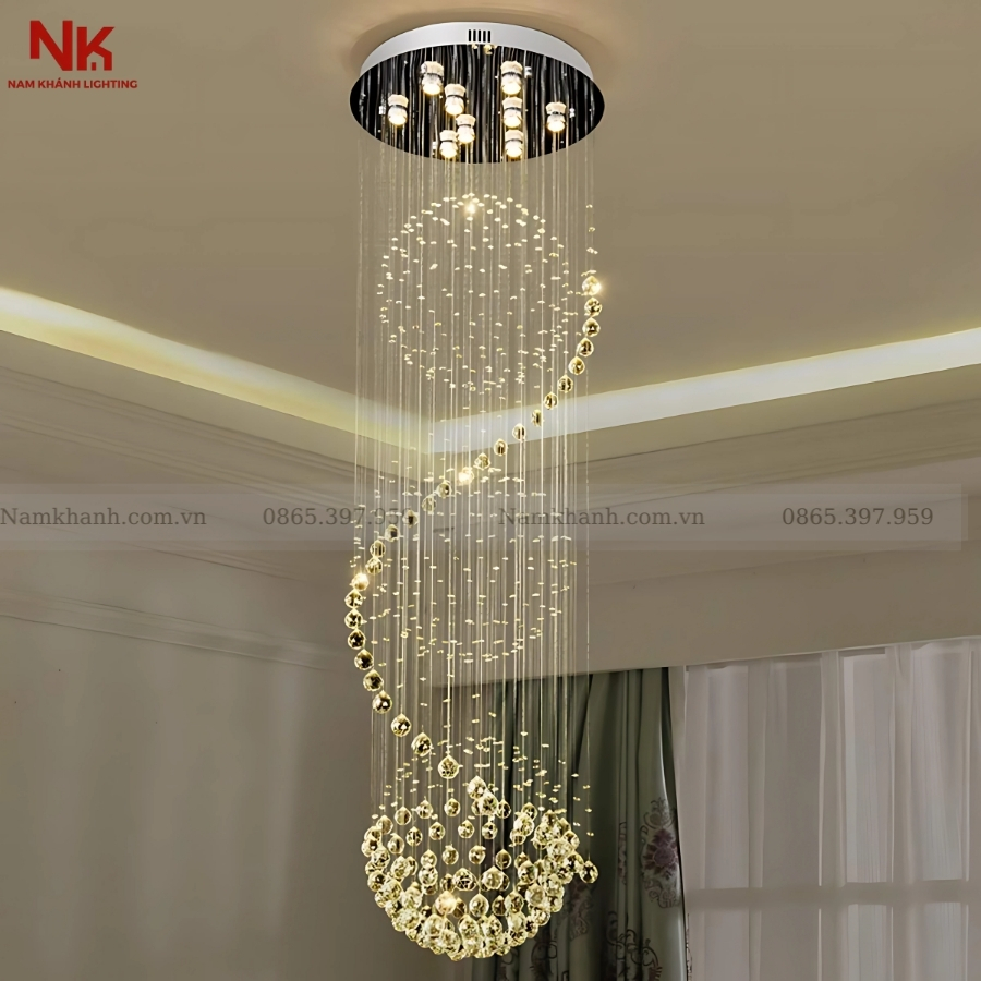 Đèn Thả Thông Tầng Pha Lê 503