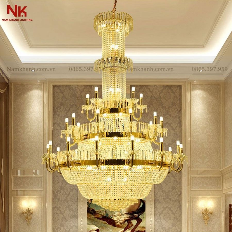 Đèn Chùm Pha Lê Thông Tầng 865