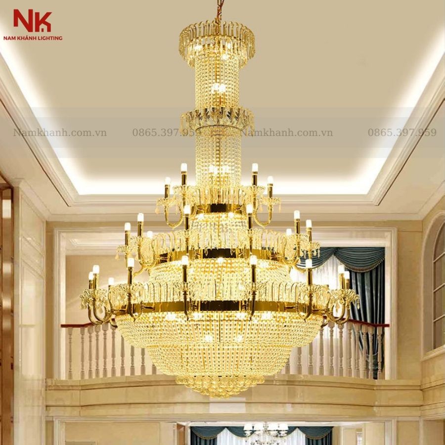 Đèn Chùm Pha Lê Thông Tầng 865