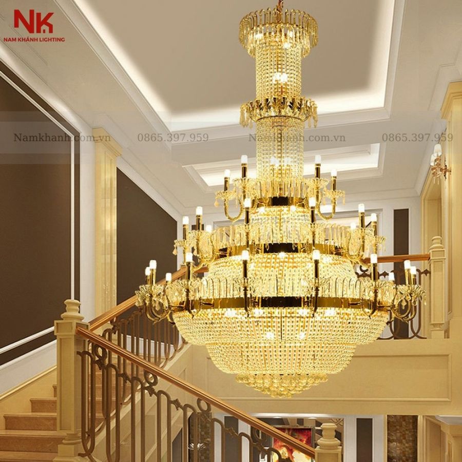 Đèn Chùm Pha Lê Thông Tầng 865