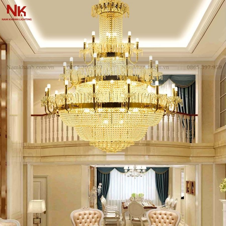 Đèn Chùm Pha Lê Thông Tầng 865
