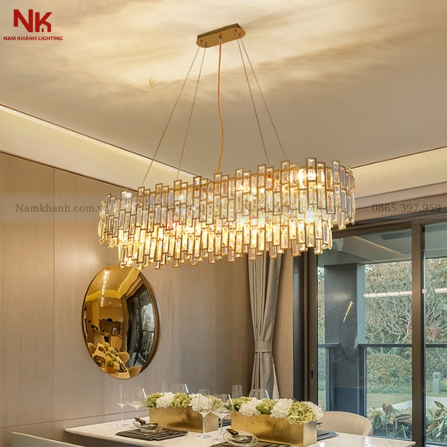 Đèn Chùm Pha Lê Chữ Nhật 160