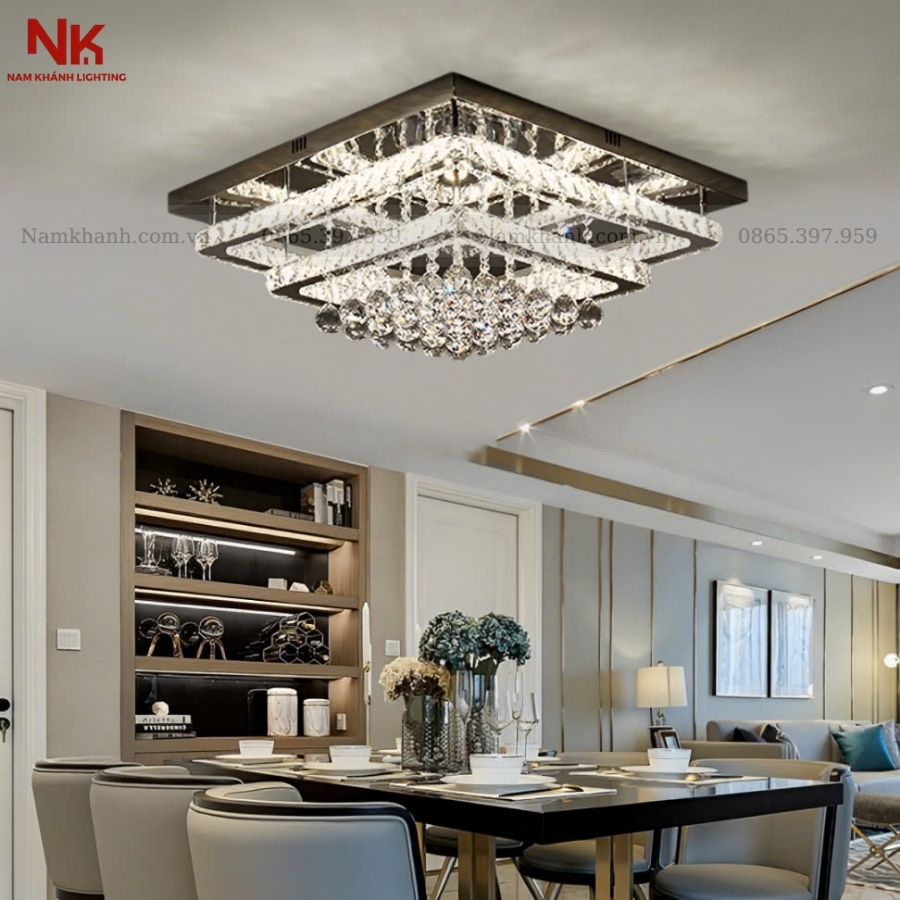 Đèn Ốp Trần Pha Lê 898