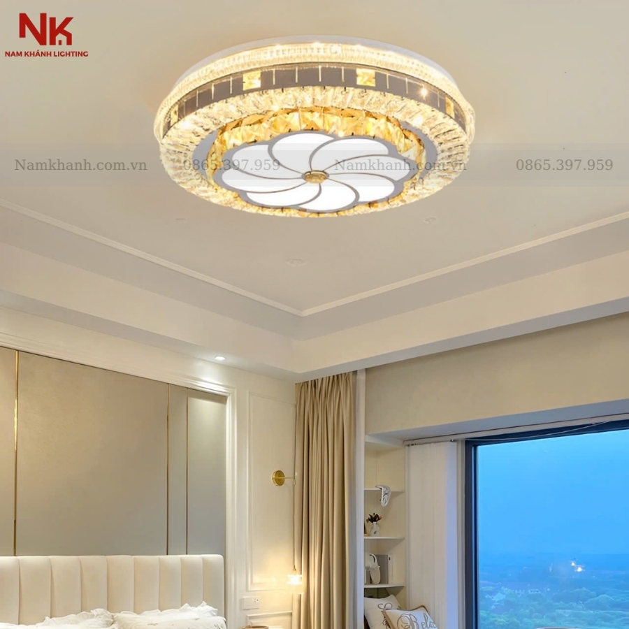 Đèn Ốp Trần Pha Lê 703