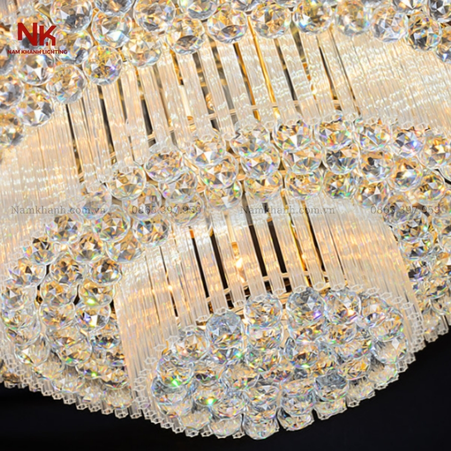 Đèn Ốp Trần Pha Lê Tròn 411
