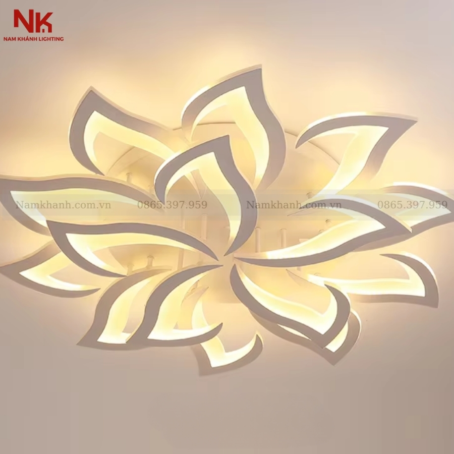 Đèn Ốp Trần Cánh Sen Xoáy