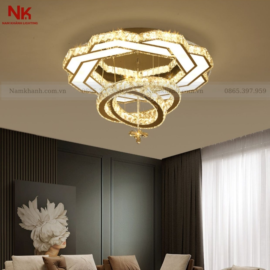 Đèn Ốp Trần Pha Lê 373