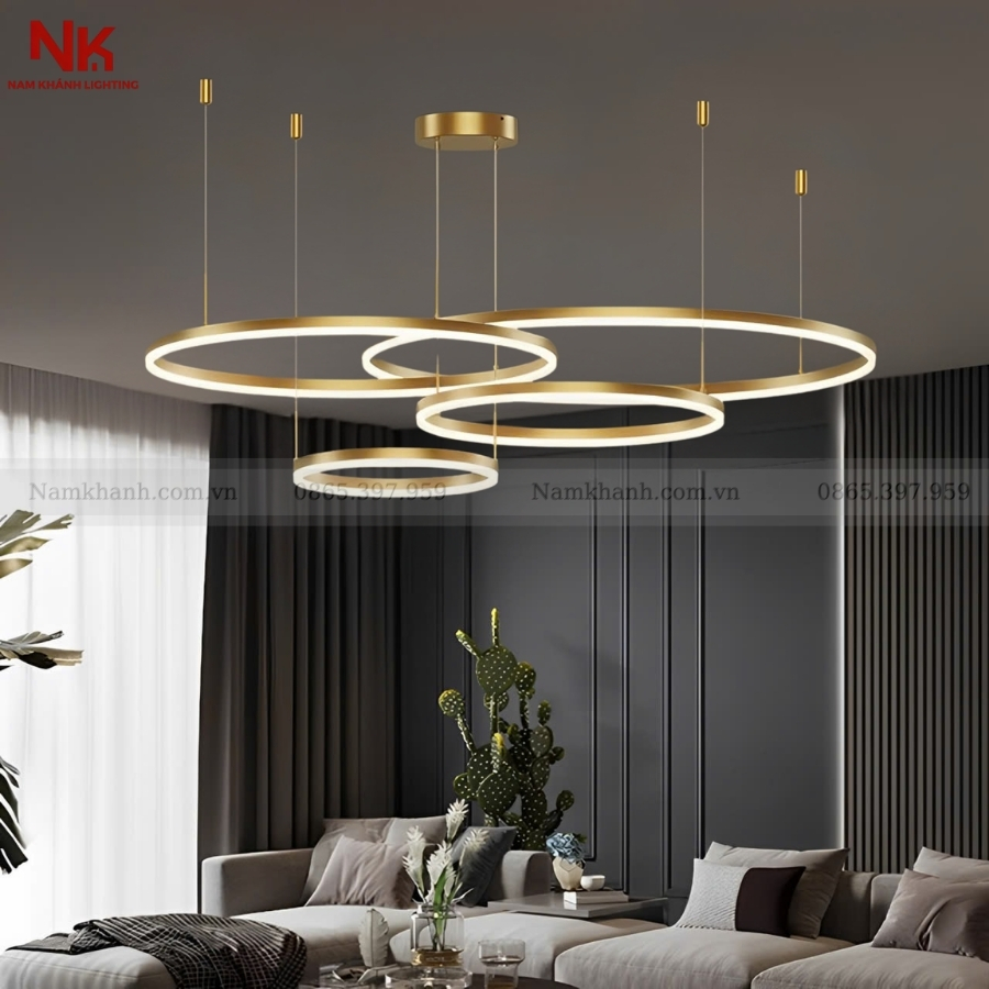 Đèn Thả 4 Vòng LED