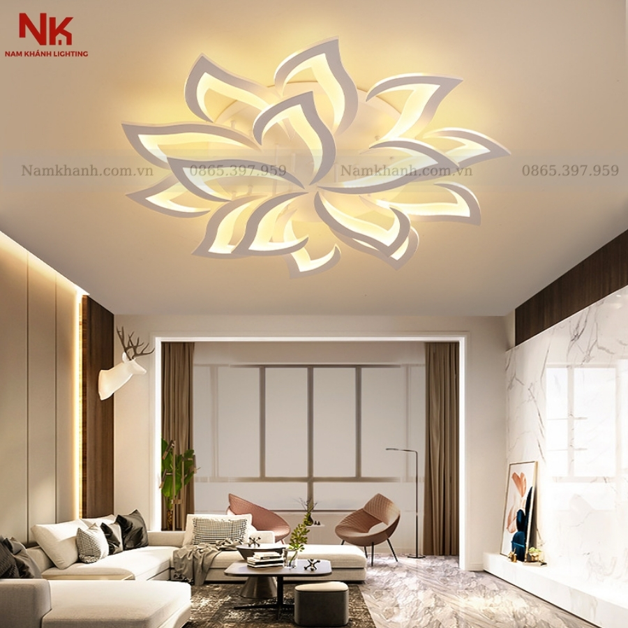 Đèn Ốp Trần Cánh Sen Xoáy